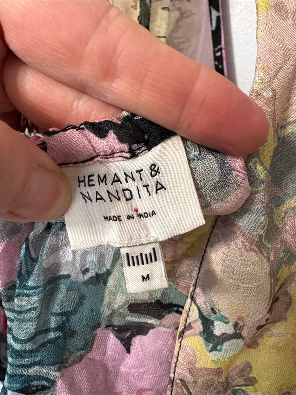 Hemant & Nandita x REVOLVE Teien Caftan Floral Dress M Boho Romantic - Picture 6 of 7